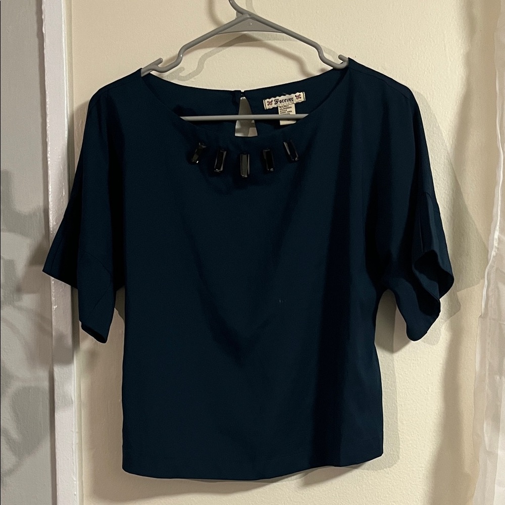 Elegant Dark Teal Women's Top